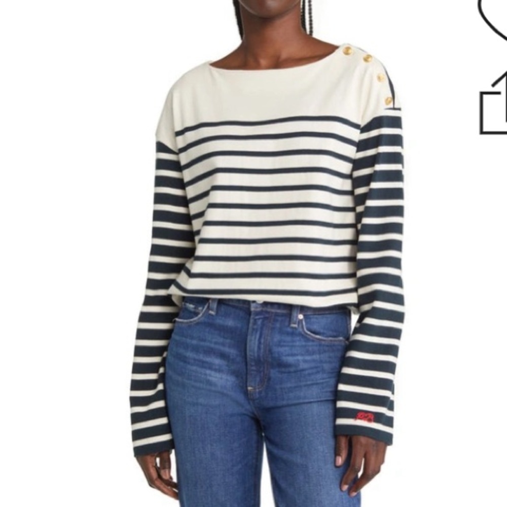 Rag and Bone boatneck striped shirt